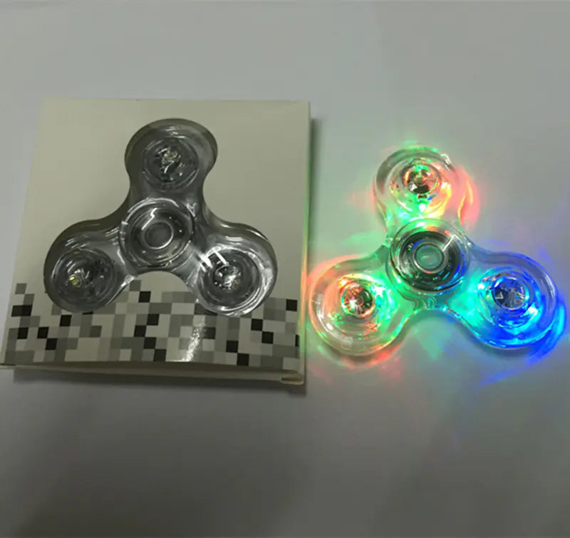 Crystal Fidget Spinner with Glowing Lights