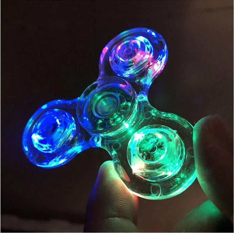 Crystal Fidget Spinner with Glowing Lights
