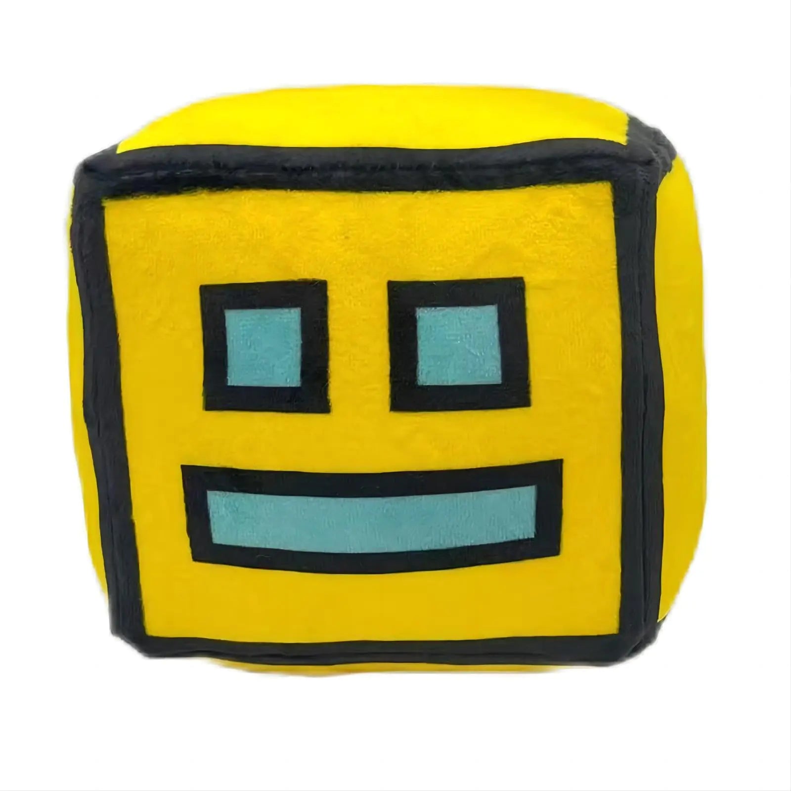 Geometry Dash Plush Cube Plush Doll Toys Kids Gift Decoration (Yellow)
