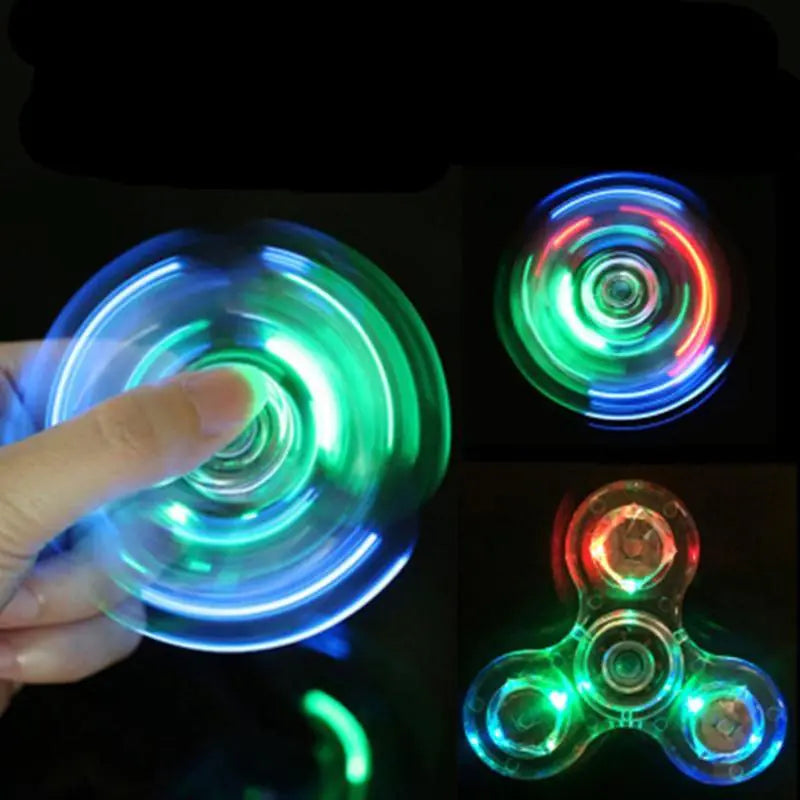 Crystal Fidget Spinner with Glowing Lights