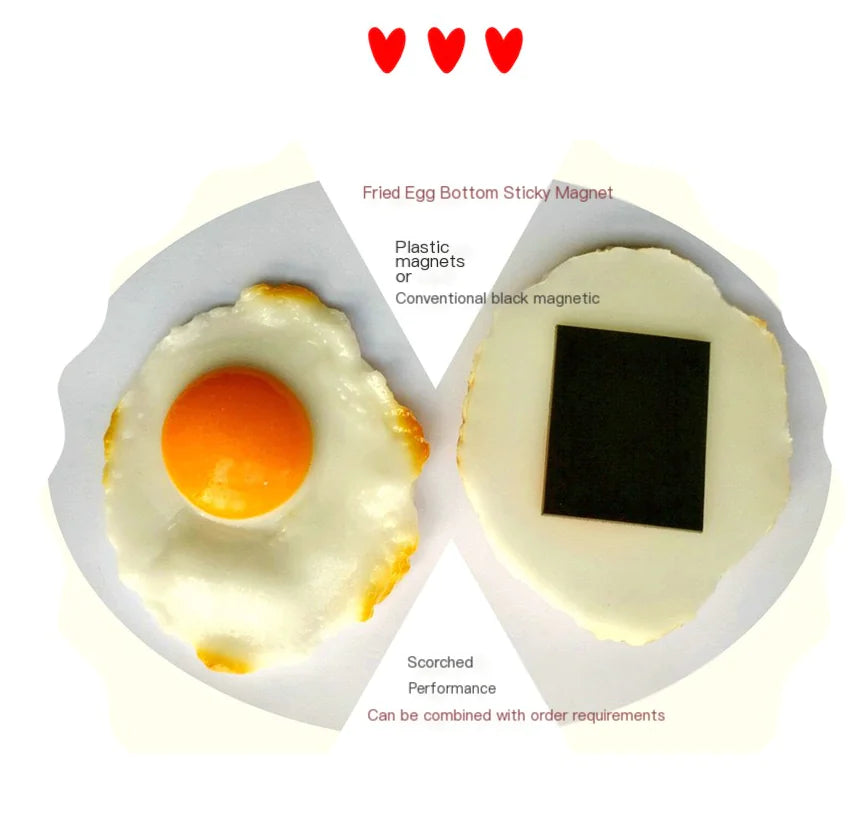 Creative Food Model Fried Egg Refrigerator Magnet Decor
